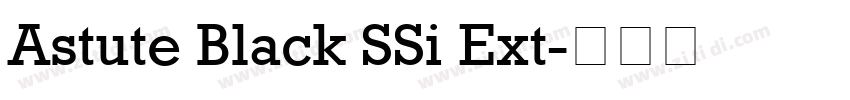 Astute Black SSi Ext字体转换